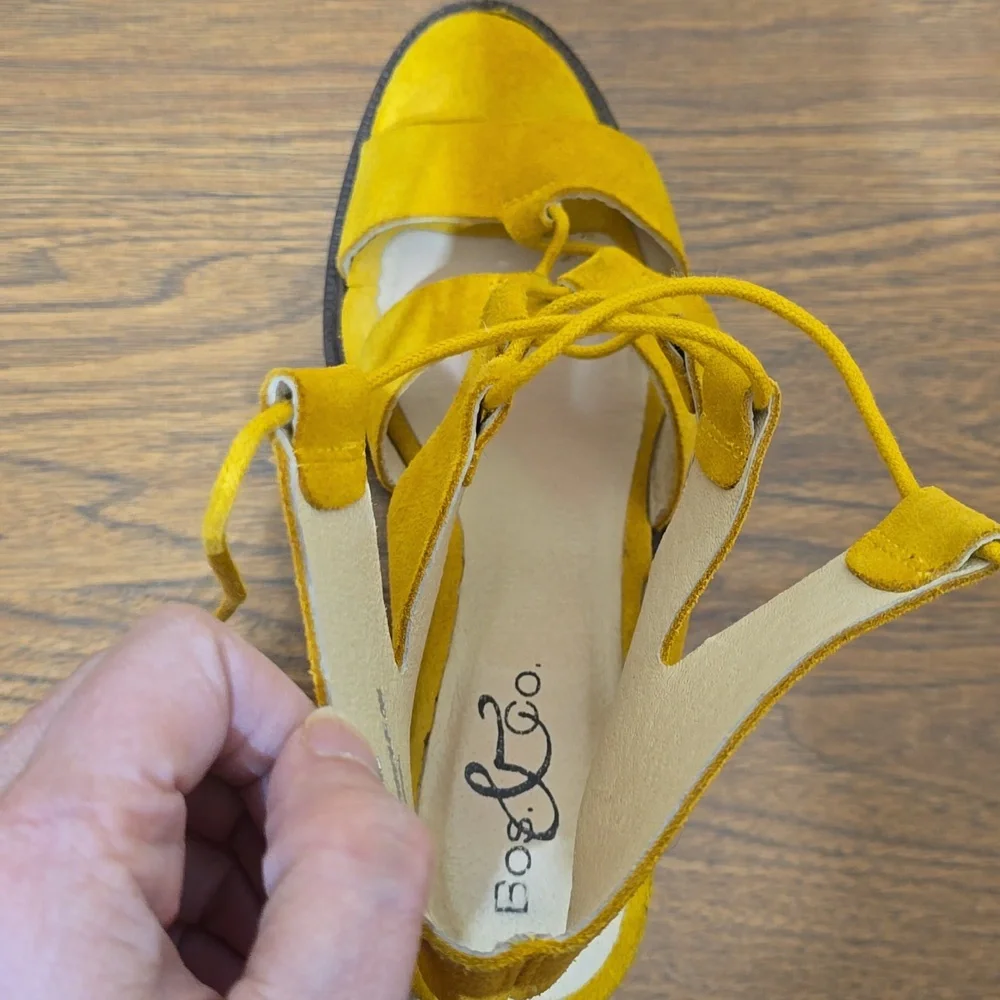 BOS. & CO BROOKE MAIZE YELLOW SUEDE FISHERMAN SANDAL 3